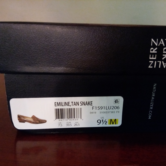 Naturalizer Emiline Loafers Snake Tan Brown Black Size 9.5 - Picture 10 of 10